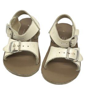 Sun-Sans Saltwater Leather Sandals by Hoy Sz 4 White